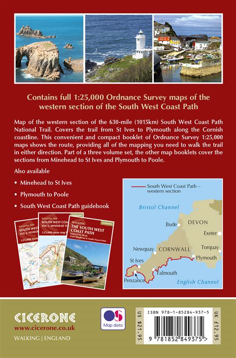 South West Coast Path Map South St Ives To Cicerone Press