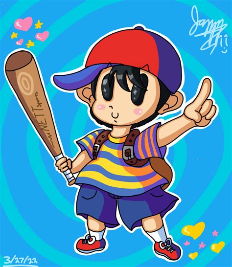 Ness Earthbound Art Trade By Sparklyqueencupcake On Deviantart