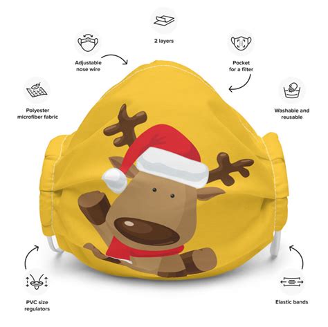 get this reindeer themed christmas face mask for the holiday season and beyond the face mask is
