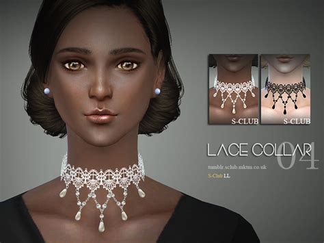 S Club Ll Ts4 Lace Collar 04 Necklace Nathys Sims