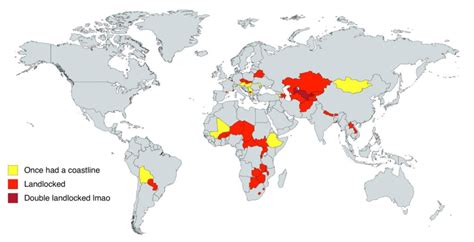 Map Landlocked Countries Infographictv Number One Infographics