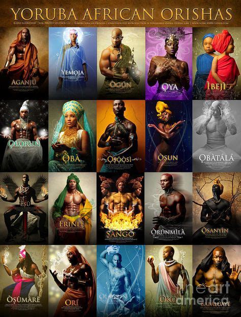 Yoruba African Orishas Poster By James C Lewis Mitologia Africana