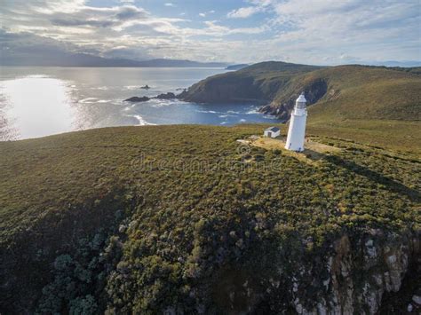 Aerial View Bruny Island Lighthouse Sunset Tasmania Stock Photos Free