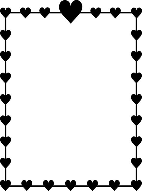 Black Hearts Border Frame Free Clip Art Clip Art Borders Border