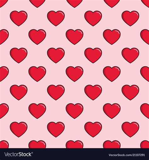 Hearts Seamless Pattern Background Can Be Used Vector Image