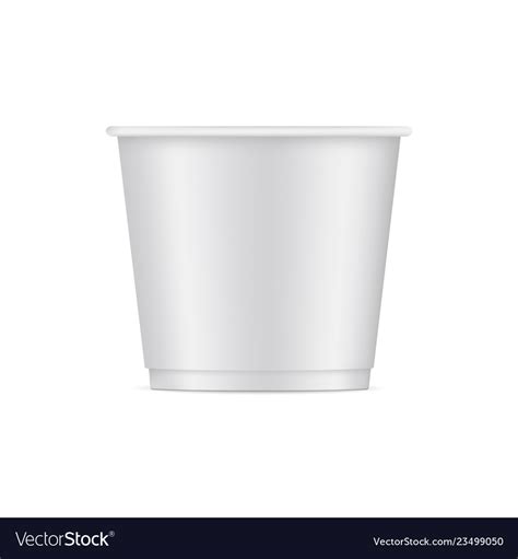 Paper Ice Cream Cup Mockup Royalty Free Vector Image