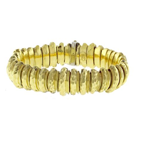 Henry Dunay Bracelet Faceted Gold Pampillonia Jewelers Estate And
