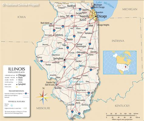Illinois Facts Maps Remarkable Attractions Capital And State Flag