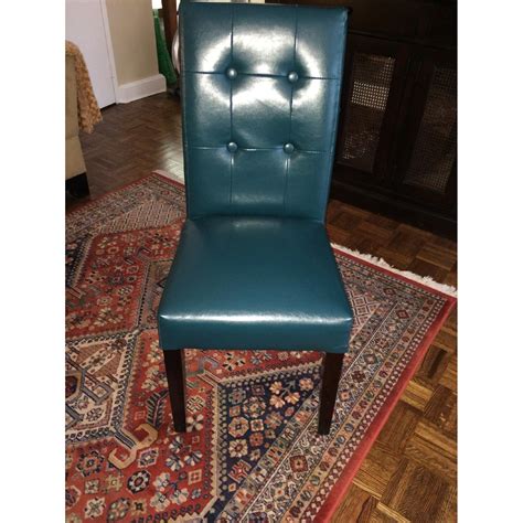 Pier 1 Leather Dining Chairs Set Of 4 Aptdeco