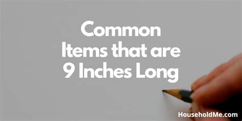 15 Common Items That Are 9 Inches Long With Examples