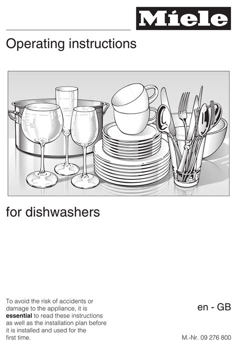 Miele Dishwasher Operating Instructions Manual Pdf Download Manualslib