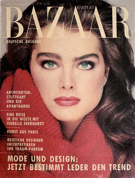 Brooke Shields Covers Harpers Bazaar Magazine Germany November 1985