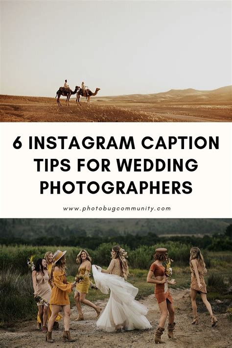 Four Photos With The Words 6 Instagramm Caption Tips For Wedding