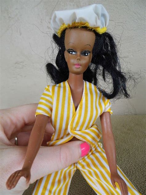 Vtg 60s African American Black Uneeda Barbie Doll Lilli Clone Doll