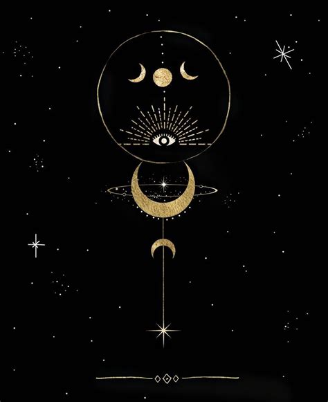 Lunar Eclipse Art Print Celestial Minimalist Bohemian Etsy Simple