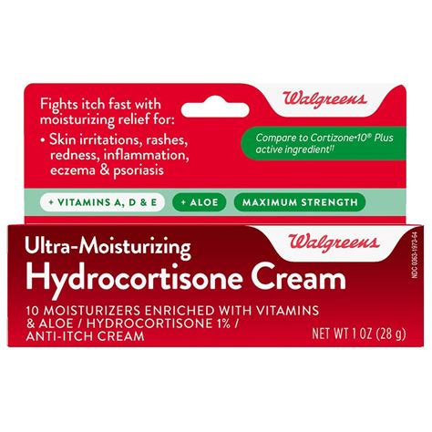 Walgreens Hydrocortisone Plus Cream Maximum Strength Aloe Walgreens