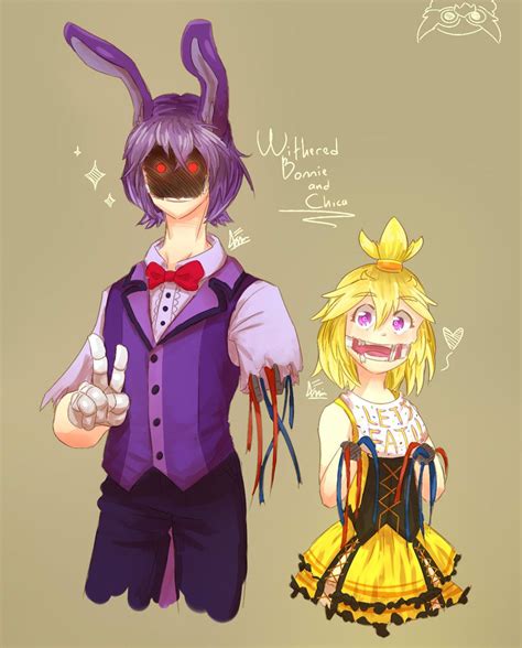 Withered Bonnie And Chica Fnaf Characters Anime Fnaf Fnaf Drawings