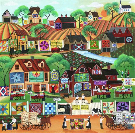 Quilters Way Painting By Cheryl Bartley Fine Art America