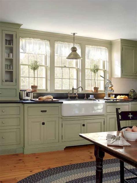 A farmhouse kitchen with a rustic touch. 17 Best Green Kitchen Cabinets Design Ideas (14 ...
