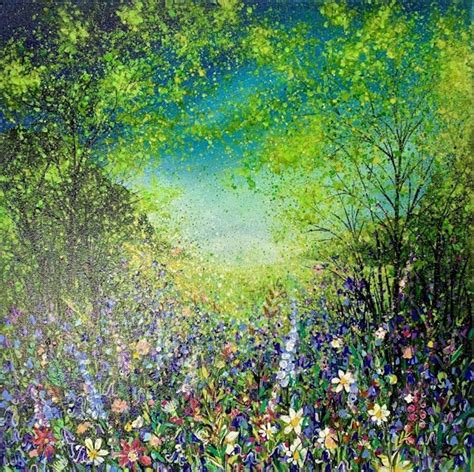 Flower Meadow Original Painting Abstract Art Acrylic Painting Colourful