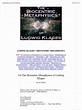 Ludwig Klages - Biocentric Metaphysics | PDF | Metaphysics | Positivism