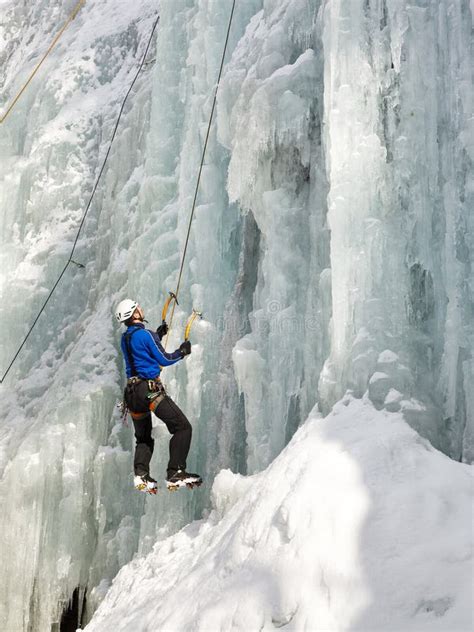 Ice Climbing In South Tyrol Italy Editorial Stock Photo Image Of