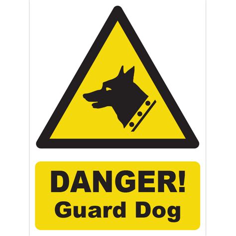 Danger Guard Dog Signs
