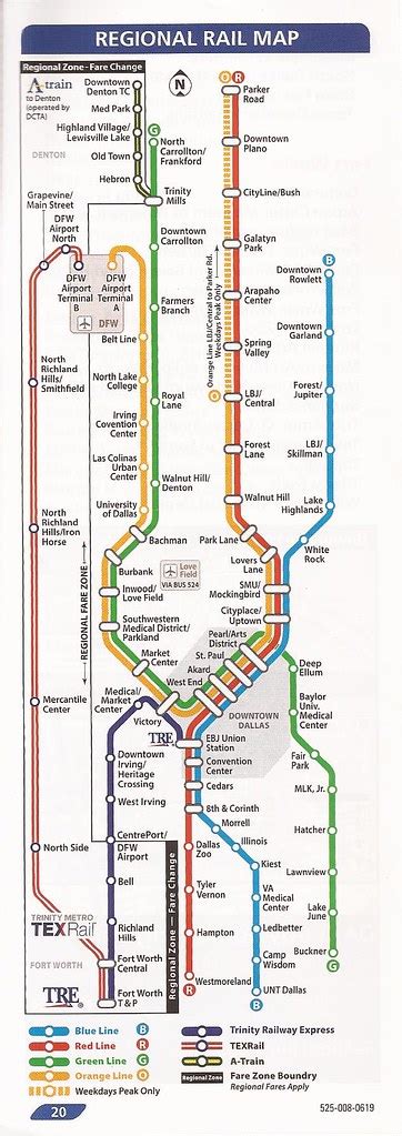 Regional Rail Map Dallasfort Worth On Rear Cover Of Tri Flickr