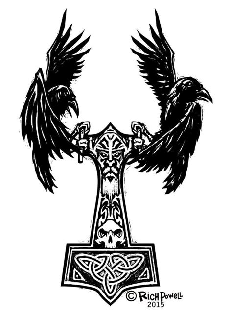 This symbol has warrior connotations to it, allowing the bearer to strike his enemies with confusion and fear. 12+ Amazing Norse Raven Tattoo Designs | Viking tattoo ...