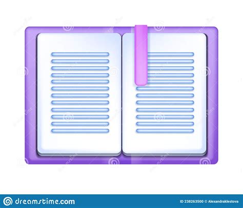 3d Open Book Vector Icon Paper Hardcover Diary Isolated On White