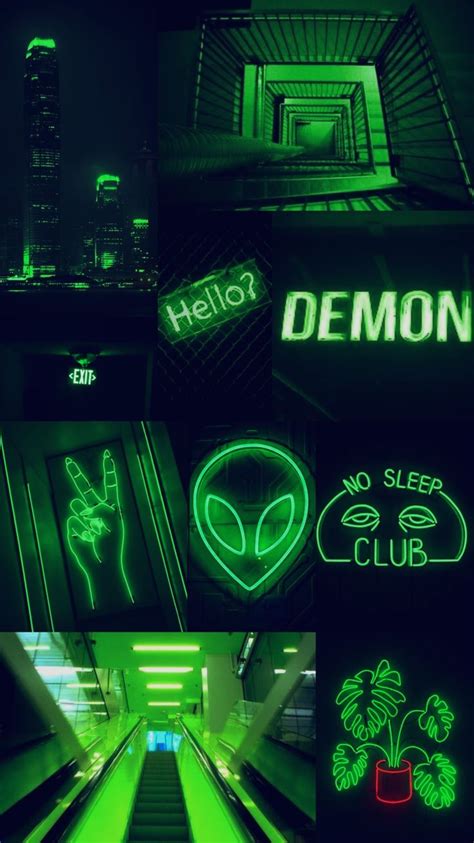 Lockscreen green neon | Neon wallpaper, Dark green ...