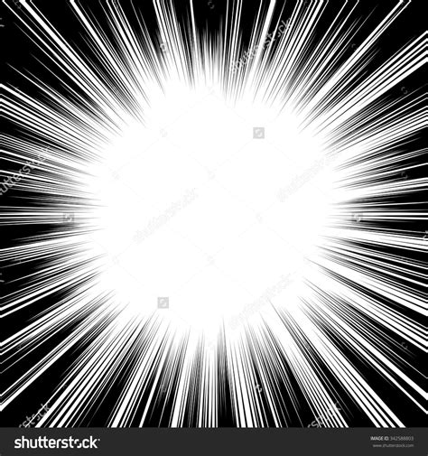 Comic Book Black And White Radial Lines Background Manga Speed Frame