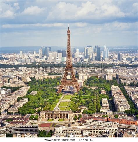 Aerial View Eiffel Tower Paris France Stock Photo Edit Now 114576160