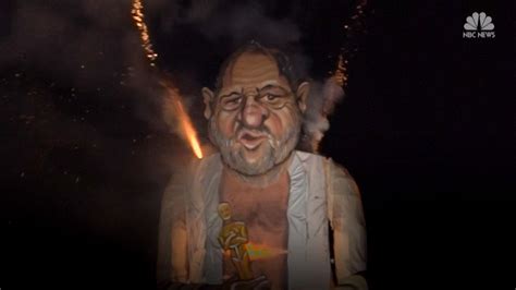 Effigy Of Harvey Weinstein Burnt At British Bonfire Event