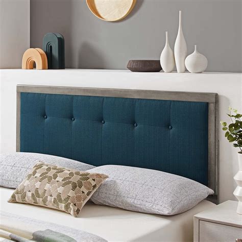 Modway Draper Tufted King Fabric And Wood Headboard Gray