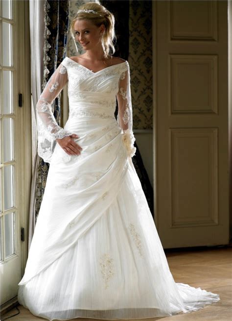 Sleeves add drama to simple dresses. wedding dresses with sleeves and lace