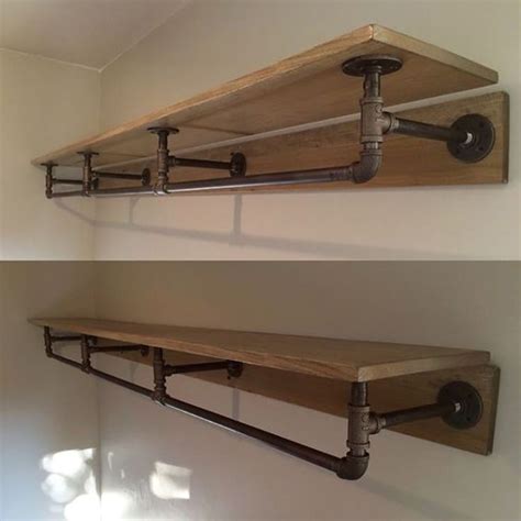 40 Floating Shelf Ideas Built With Industrial Pipe Laundry Room