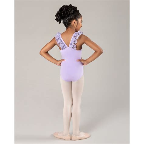 Energetiks Girls Ruby Leotard With Flutter Detail Icl38l The