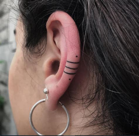 Delicate Tiny Ear Tattoos For Woman That Make You Unique Behind