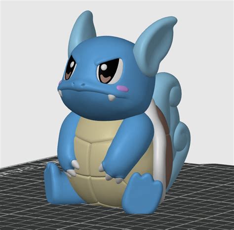 Chibi Wartortle 3d Print Pokémon Etsy