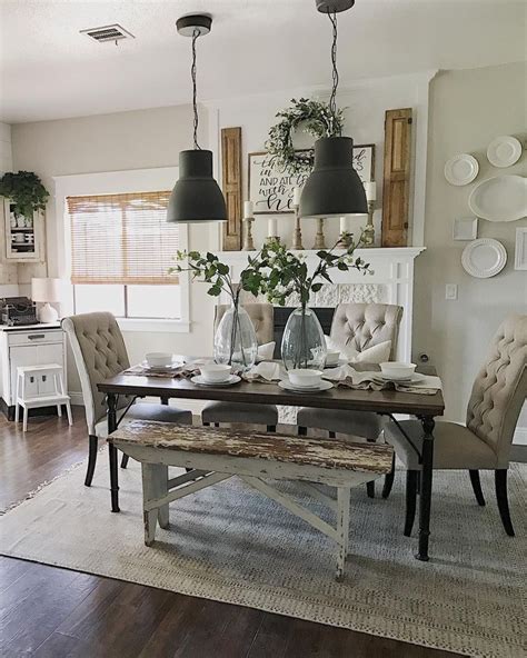 Modern Farmhouse Dining Room Decorating Ideas 23 ...