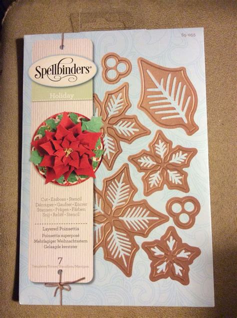 Spellbinders Layered Poinsettia Card Making Christmas Cards Crafts