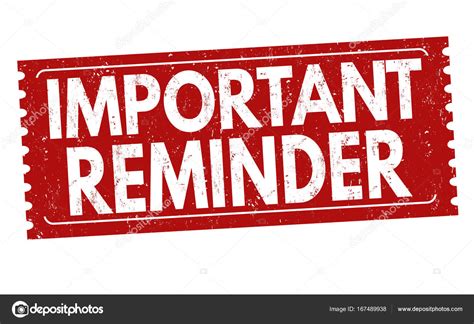 Important reminder sign or stamp — Stock Vector ...