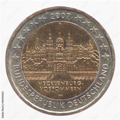 Foto De Germany Circa 2007 A 2 Euro Coin Of Germany With The