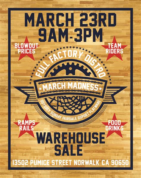 The finals fall during the easter sunday weekend, thereby pushing the last match to monday. March Madness Warehouse Sale | Odyssey BMX