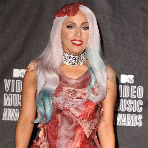 Lady Gaga Brings Back Her Infamous Meat Dress For Voting Message E