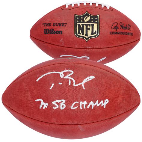 Tom Brady Autographed Wilson Official Nfl Duke Football Inscribed 7x