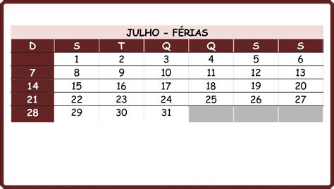 Feriado De Julho Calendario Feriado estadual de de julho está mantido na cidade de