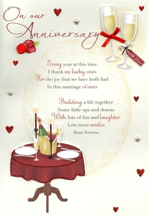 On Our Anniversary Greeting Card Cards Love Kates
