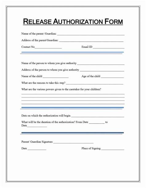 medical consent form template luxury  medical records release form